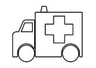 Coloring page ambulance