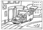 Coloring page ambulance