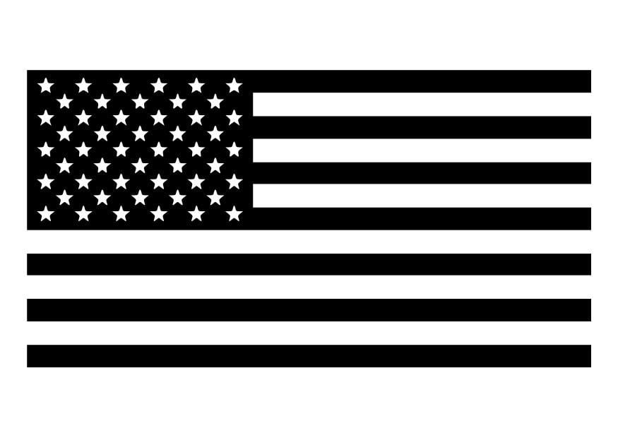 Coloring page American flag