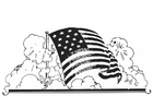 Coloring page American flag