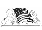 Coloring pages American flag