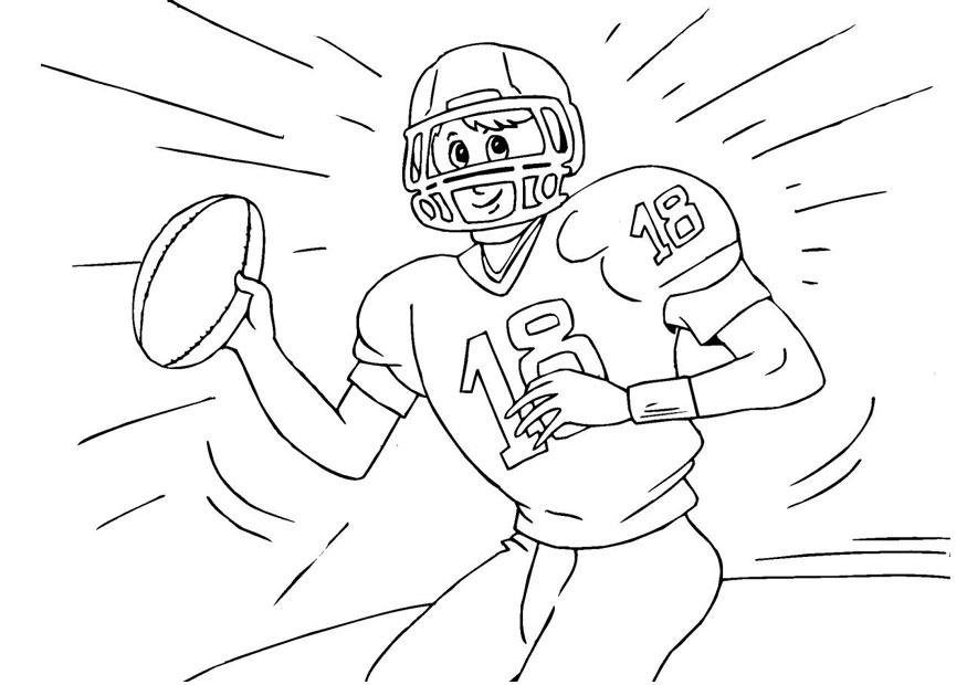 Coloring page American football