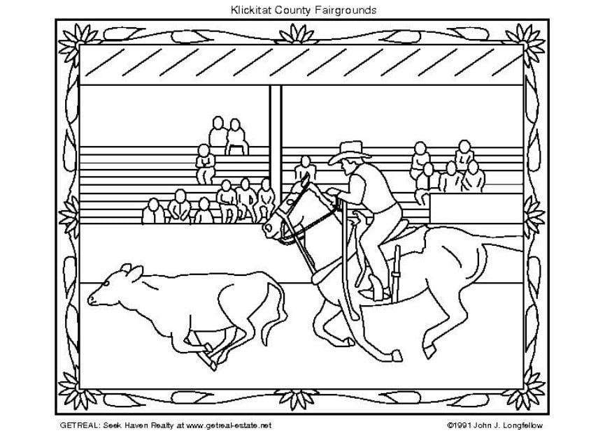 Coloring page american rodeo
