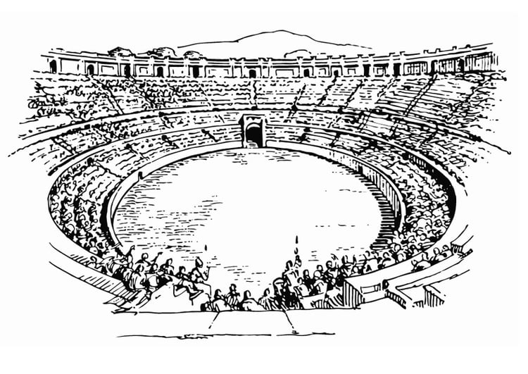 Coloring page amphitheater