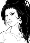 Coloring page Amy Winehouse