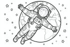 an astronaut in space