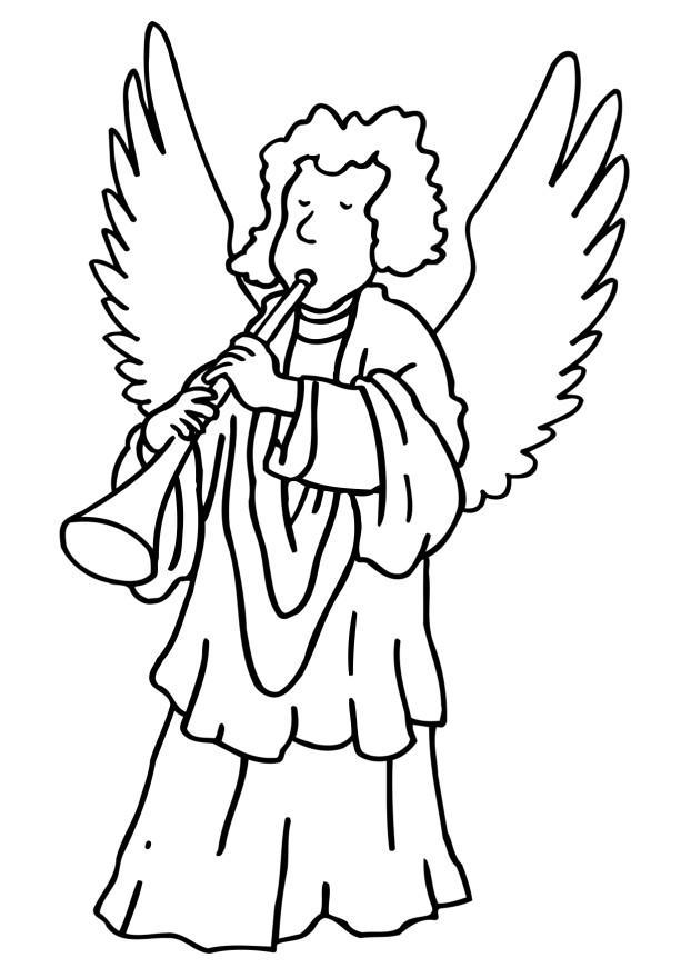 Coloring page angel
