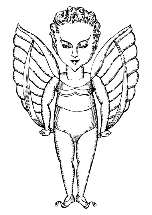 Coloring page angel