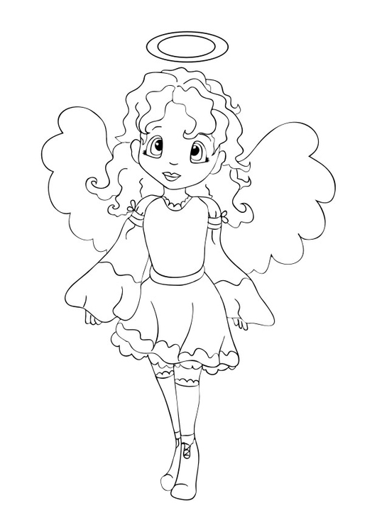 Coloring page angel