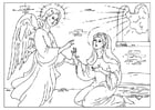 Coloring page angel Gabriel