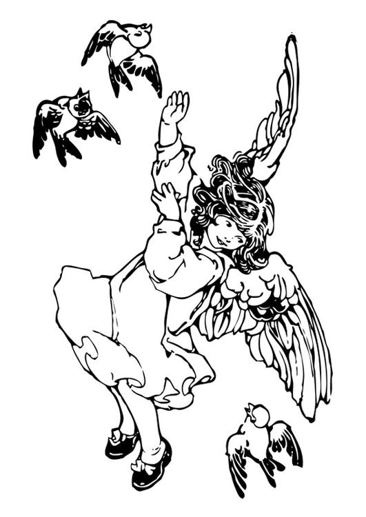 Coloring Page angel - free printable coloring pages - Img 27124