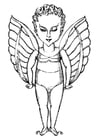 Coloring page angel