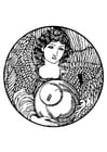 Coloring pages angel