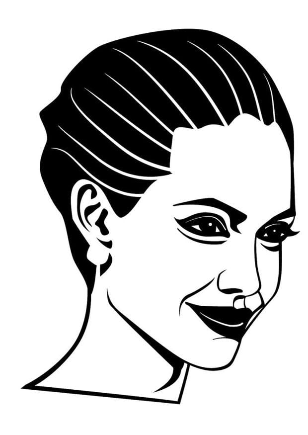 Coloring page Angelina Jolie
