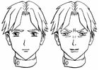 Coloring page angry boy