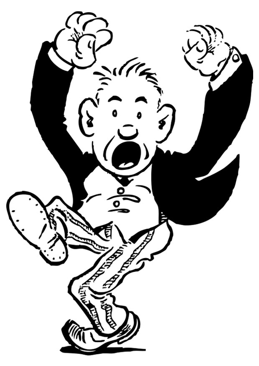 Coloring page angry man