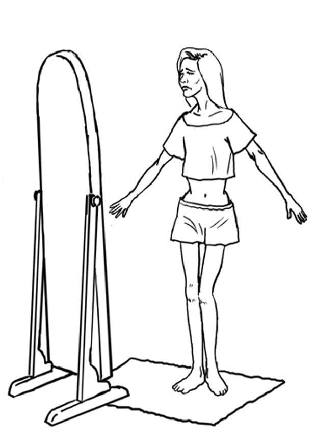 Coloring page anorexia