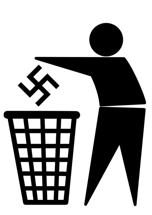 Coloring page antifascism logo