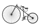 Coloring page antique bicycle