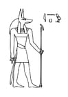 Coloring page Anubis