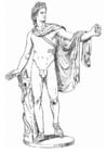 Coloring pages Apollo, Greek God