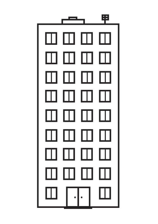 Coloring page appartment