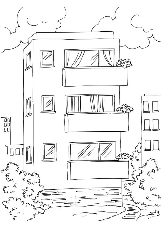 Coloring page appartment