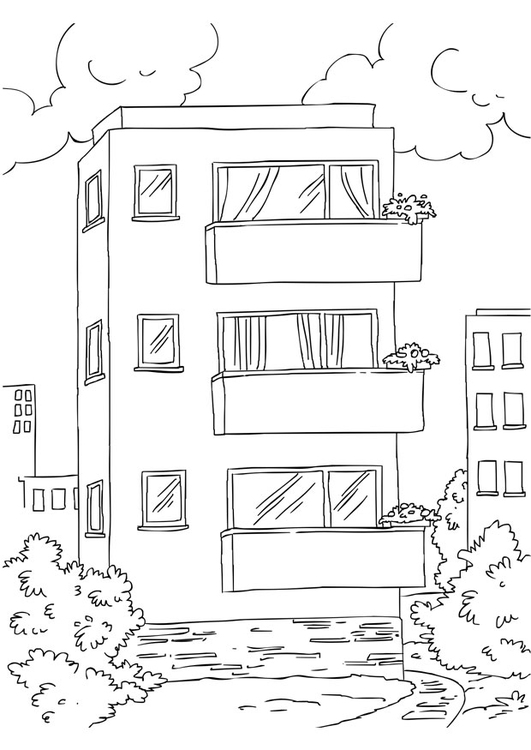 Coloring page appartment