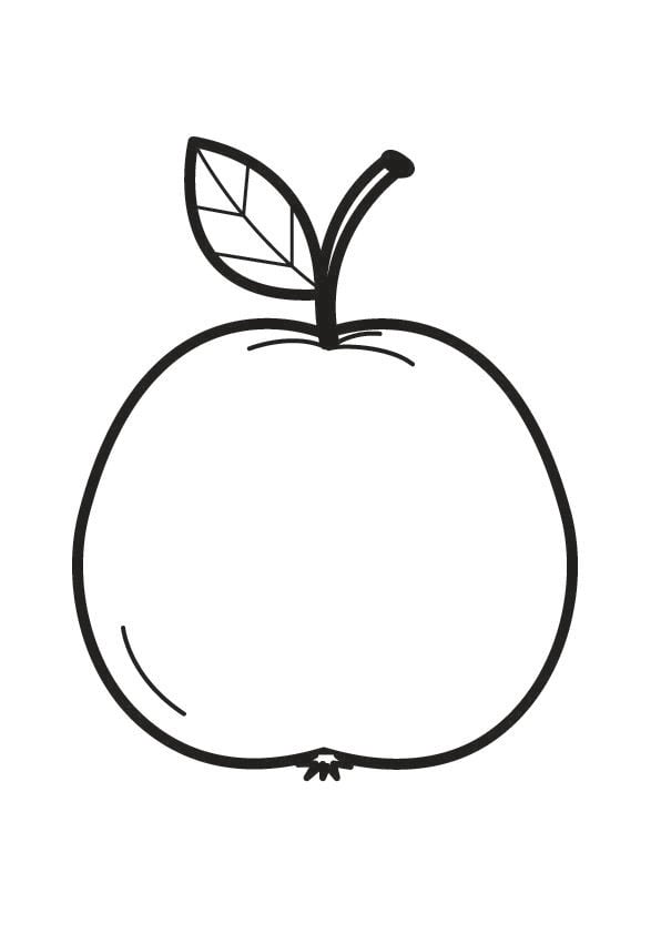Coloring page apple