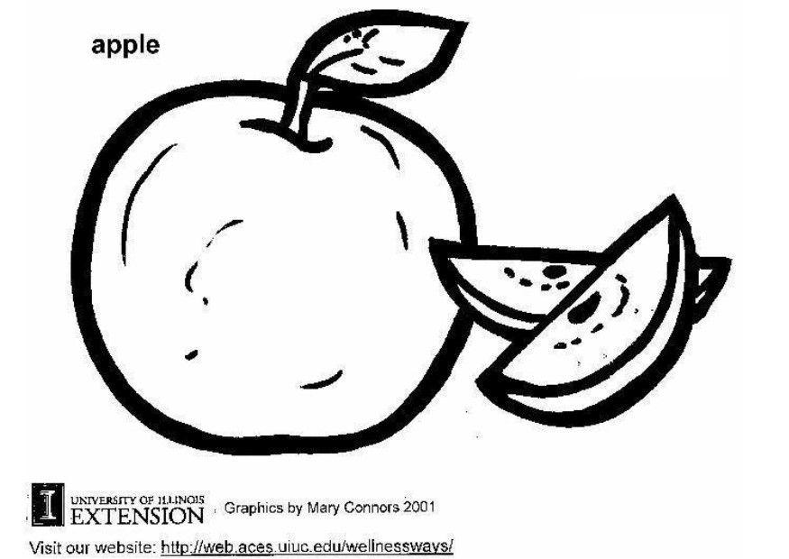 Coloring Page apple - free printable coloring pages