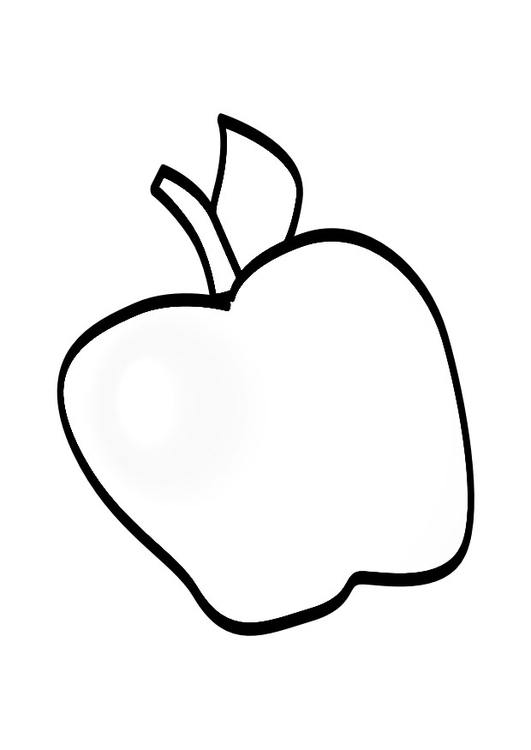 Coloring page apple