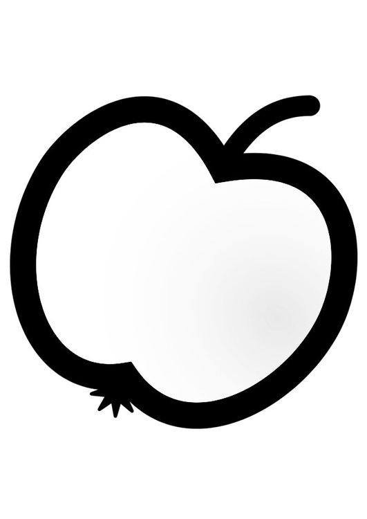 Coloring page apple