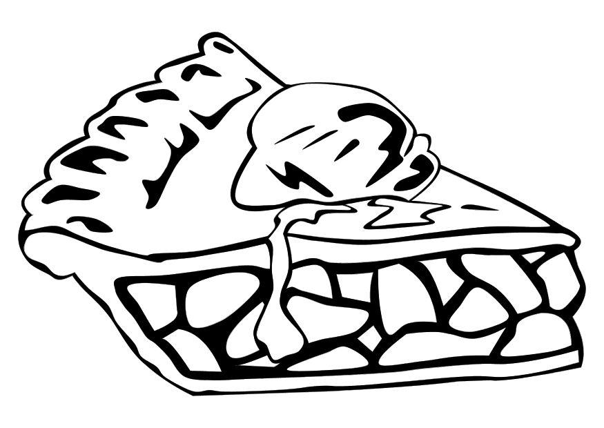 Coloring page apple pie