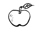 Coloring page apple