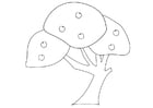 Coloring page apple tree