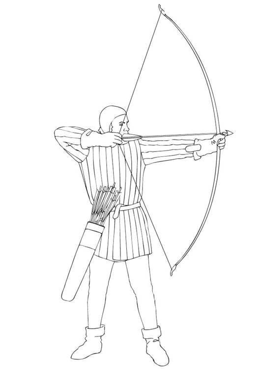 Coloring page archery