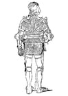 Coloring page armour backview