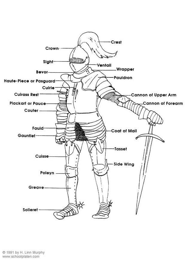 Coloring page armour