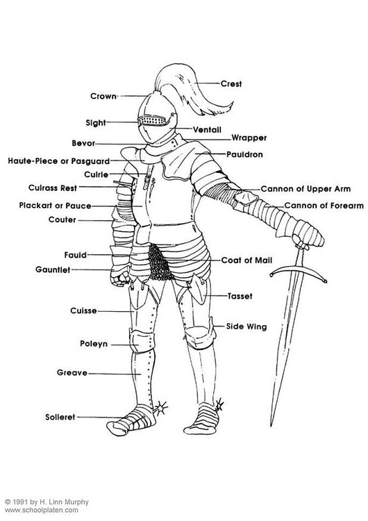 Coloring page armour