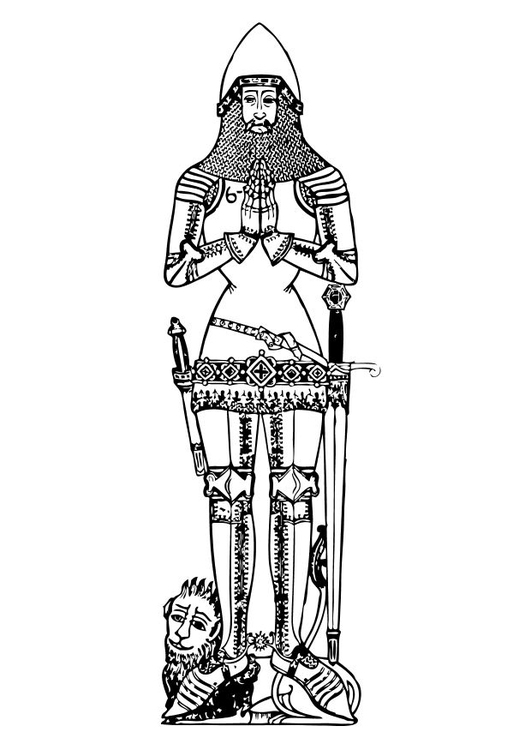 Coloring page armour frontview