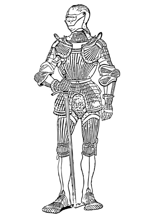Coloring page armour frontview