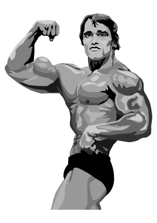 Coloring page Arnold Schwarzenegger