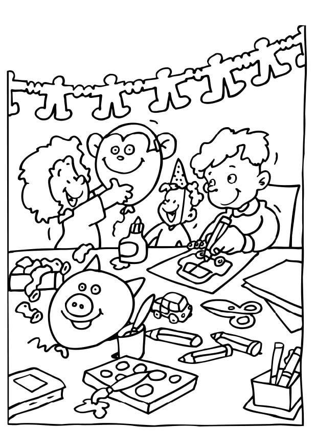 Coloring page arts and crafts