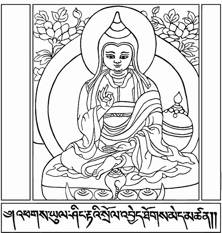 Coloring page Asanga