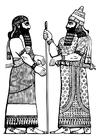 Coloring pages Assyrian king