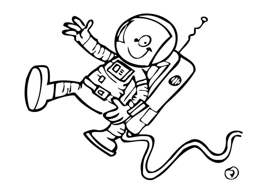 Coloring page astronaut