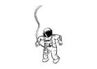 Coloring page astronaut