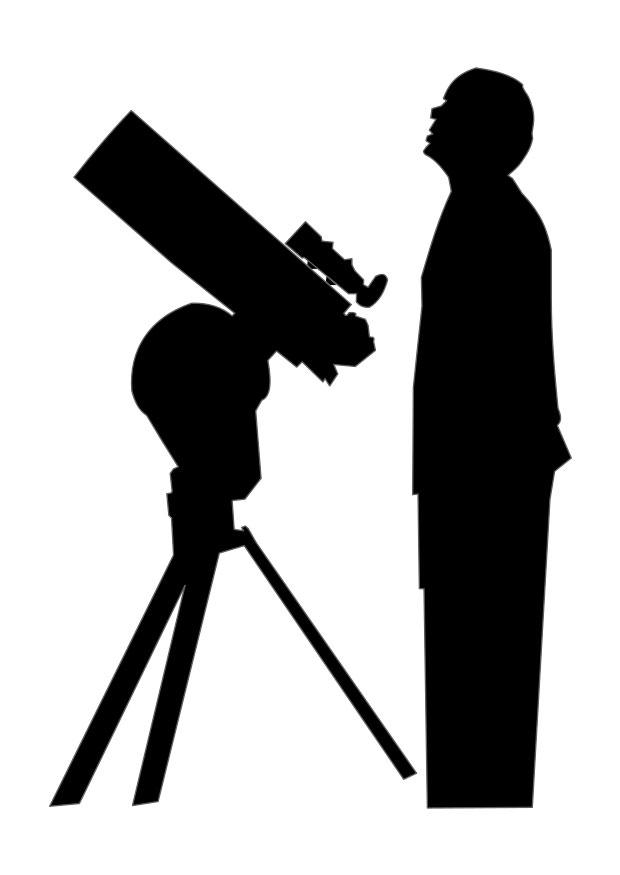 Coloring page astronomer