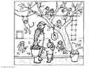 Coloring page at the zoo