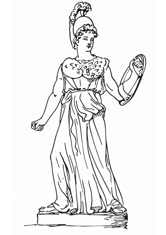 Coloring Page Athena - Free printables - Img 18621